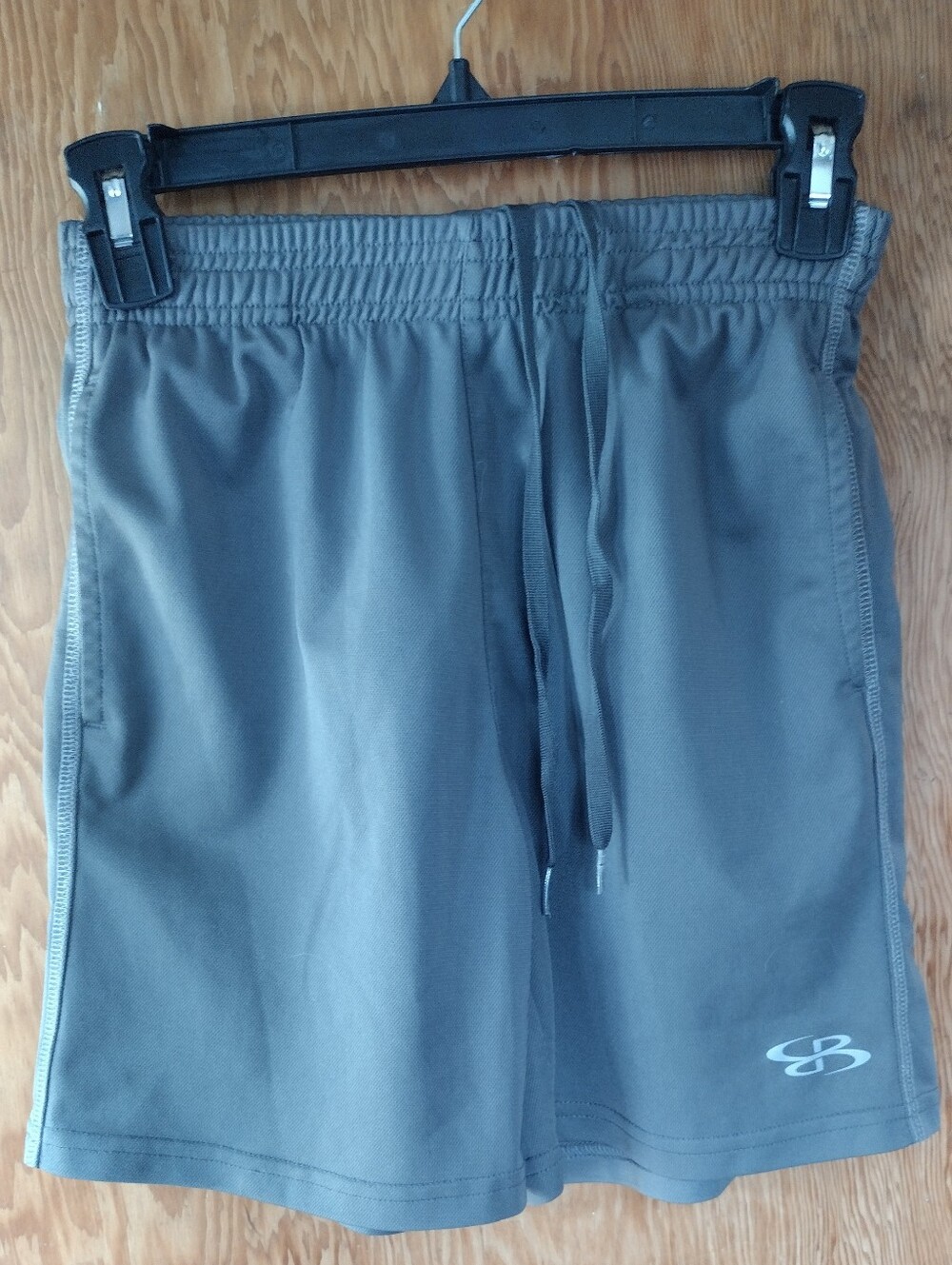 Kids' Gray Athletic Drawstring Sports Shorts
